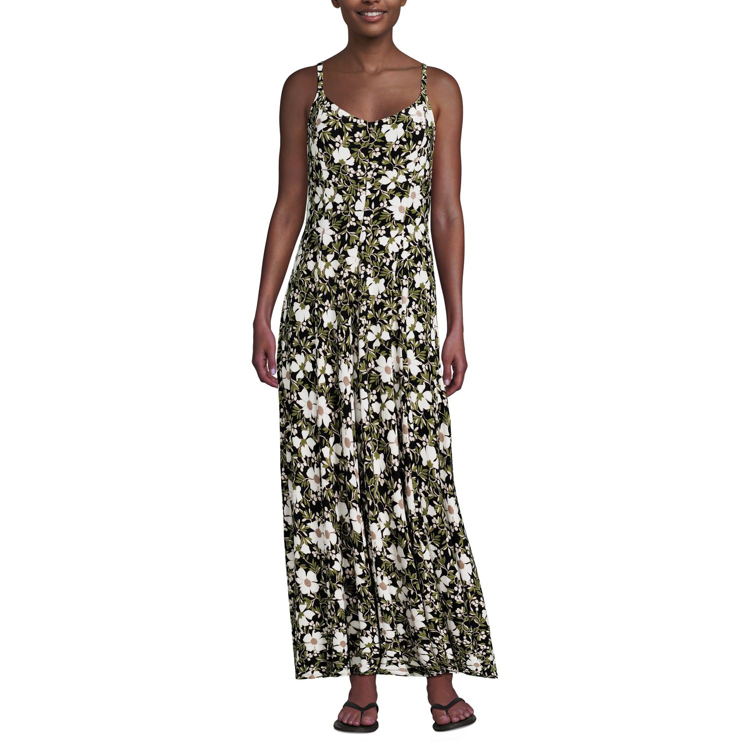 Женские платья Lands' End Silky Knit Godet Maxi Dress