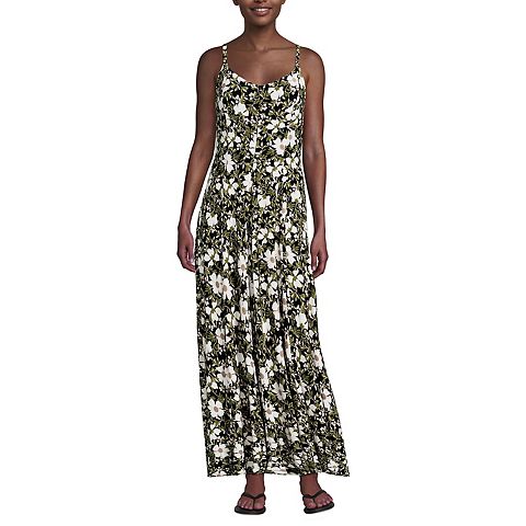 Женские платья Lands' End Silky Knit Godet Maxi Dress