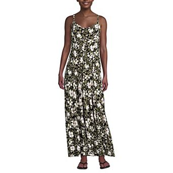 Women's Lands' End Silky Knit Godet Maxi Dress