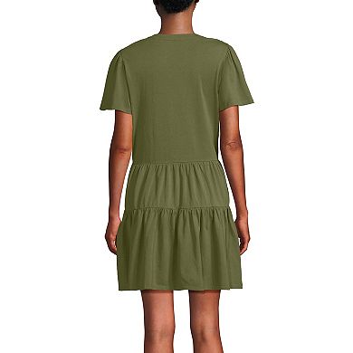 Petite Lands' End Jersey Tiered Mini Dress