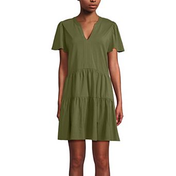 Petite Lands' End Jersey Tiered Mini Dress