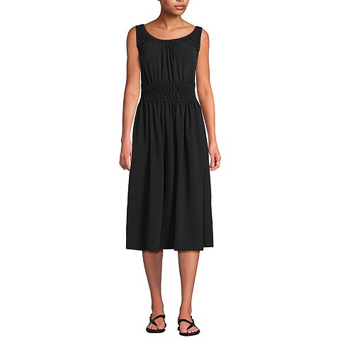 Женские платья Lands' End U-Neck Smocked Midi Dress