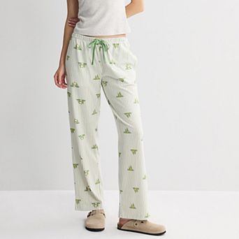 Juniors' Peanuts Snoopy Camping Allover Print Pants