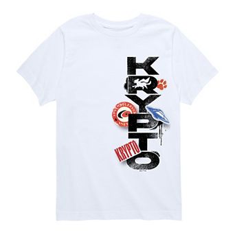 Boys 8-20 Supergirl Krypto Grunge Logo Graphic Tee