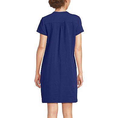Women's Lands' End Pintuck Short Sleeve Dress
