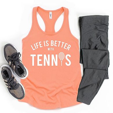 Simply Sage Market Life Is Better With Tennis Racerback Tank