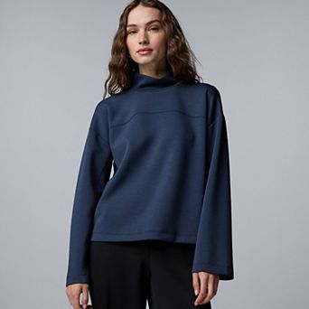 Women's Simply Vera Vera Wang Mock Neck Scuba Pullover