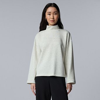 Women's Simply Vera Vera Wang Mock Neck Scuba Pullover