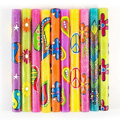 Hippie Painted Candles - Taper