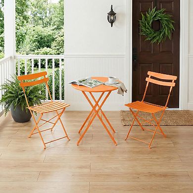 Bistro Table and Chairs set, 3-Pieces Patio Bistro Set, Folding Design, No Assembly Need