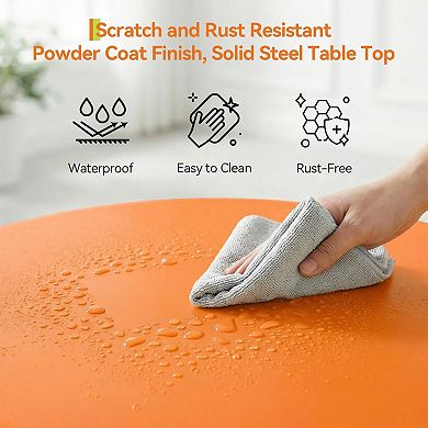 Bistro Table and Chairs set, 3-Pieces Patio Bistro Set, Folding Design, No Assembly Need