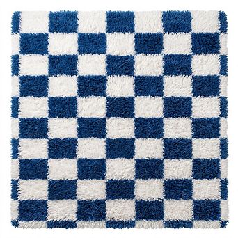 Plush Checkerboard Area Rug for Living Room Bedroom, Modern Shag Rug, Home Decor, Anti-Slip