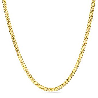 Pori Jeweler 925 Sterling Silver Miami Cuban Chain Necklace 3.5mm 16-24 Inches
