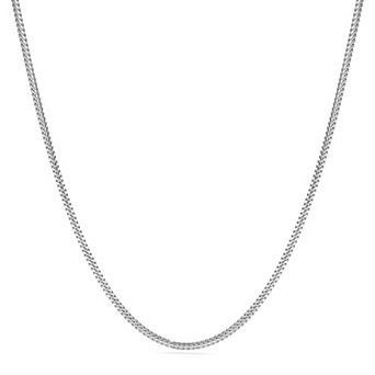 Pori Jeweler 925 Sterling Silver Miami Cuban Chain Necklace 1.9mm 16-24 Inches