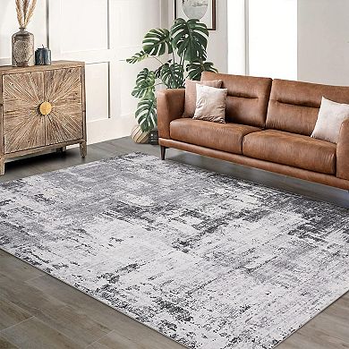 Non-Slip Washable Abstract Long Rug Soft Carpet with Rubber Backing for Hallway, Kitchen, Bedroom