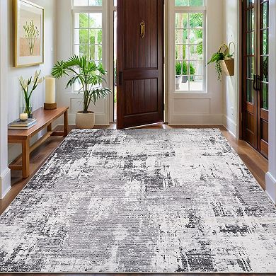 Non-Slip Washable Abstract Long Rug Soft Carpet with Rubber Backing for Hallway, Kitchen, Bedroom