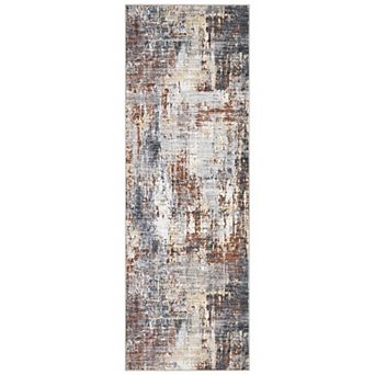 Non-Slip Washable Abstract Long Rug Soft Carpet with Rubber Backing for Hallway, Kitchen, Bedroom