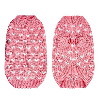 Heart Knitted Dog Sweater