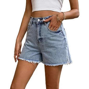 Women's Denim Shorts High Waisted Summer Casual Jean Shorts With Pockets