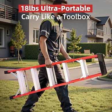 5 Step Ladder with Tool Platform, 330lb Capacity, Folding Step Ladder Type IA for Kitchen, Warehou