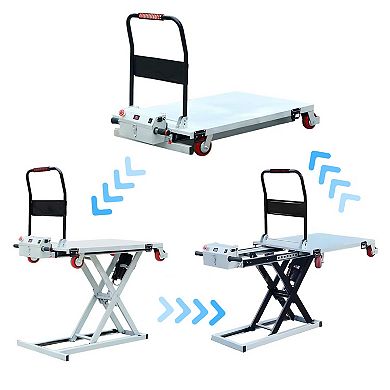 660lbs Capacity Hydraulic Lift Table Cart, 31.49" Lifting Height Electric Scissor Lift Table