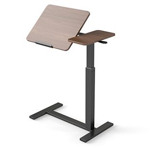 Mobile Adjustable Standing Desk with Flip Top, Height & Angle Adjustable Table for Home Office