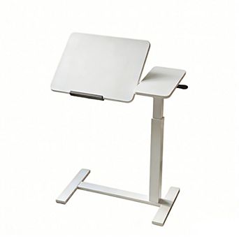 Mobile Adjustable Standing Desk with Flip Top, Height & Angle Adjustable Table for Home Office