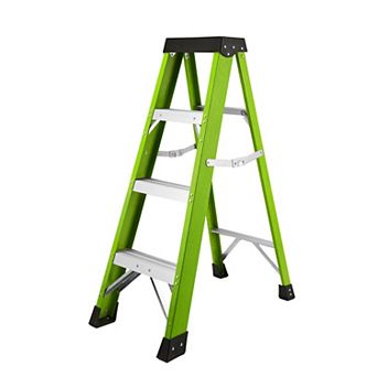 3 Step Ladder with Tool Platform, 500lb Capacity, Folding Step Ladder  Type IA for Kitchen, Warehou