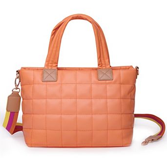 Puffer Tote Bag for Women with Zipper, bag Lightweight Crossbody Hobo Padded Handbag with Strap