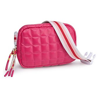 Puffer Quilted Belt Bag, Small Puffy Fanny Pack for Woman Running Traveling Hiking with Adjustable S