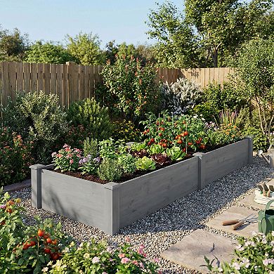 Over Ground Raised Garden Bed 96x28x10'', Large Long Planter Box for Outdoor, Tool-Free Assembly