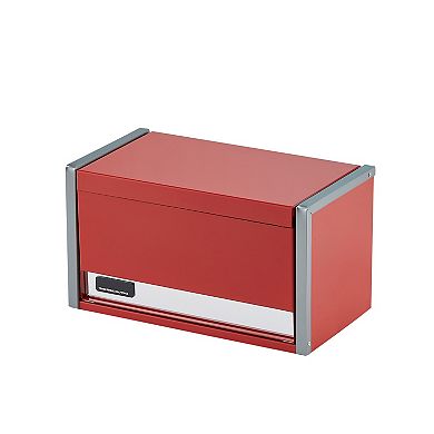 8.6'' Portable Red Metal Tool Box with 3 Drawers, Small Multi-Functional Tool Organizer