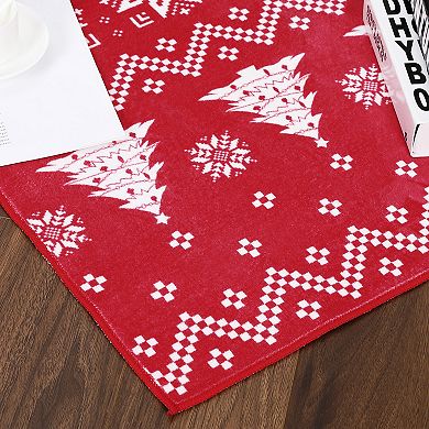 Christmas Area Rug Machine Washable Low Pile Pet Friendly Ultra Thin Carpet for Kid's Room Kitchen