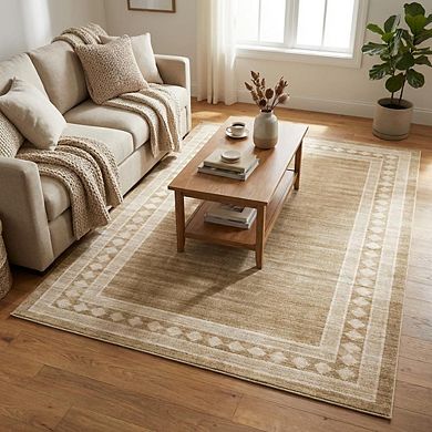 Modern Area Rug Machine Washable Non Shedding Stain Resistant Floor Cover for Living Room Laundry