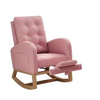 Rocking Chair with Footrest for Living Room, Soft Glider Recliner Rocker, Comfortable Chair