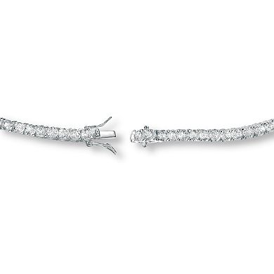 10.75 TCW Round Cubic Zirconia .925 Sterling Silver Tennis Bracelet 7.5"