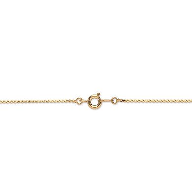 Simulated Birthstone Cross Necklace in Yellow Goldtone