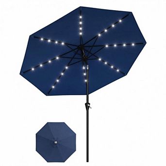 9FT Market Patio Umbrella, Easy Crank Tilt Outdoor Backyard Umbrella, UV Protection & Waterproof