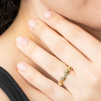Belinda Jewelz 18k Gold Plated Vermeil Chunky Barbed Wire Ring