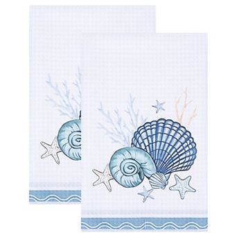 2 Pack Microfiber Kitchen Towels, Super Absorbent Soft Dish Towels with Floral and Animal 26" x 18"