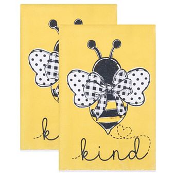 2 Pack Microfiber Kitchen Towels, Super Absorbent Soft Dish Towels with Floral and Animal 26" x 18"