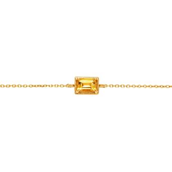 Belinda Jewelz 18k Gold Plated Vermeil Birthstone Bolo Bracelet