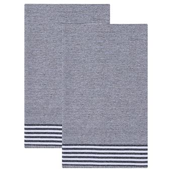 2 Pack Striped Soft Absorbent Dish Towels, Reusable Machine Washable Kitchen Hand Towels 26" x 18"