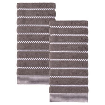Pure Cotton Soft Hand Towels, 1 Pack Wavy Stripe Highly Absorbent Towel for Home 13"x29"