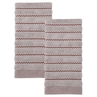 Pure Cotton Soft Hand Towels, 1 Pack Wavy Stripe Highly Absorbent Towel for Home 13"x29"