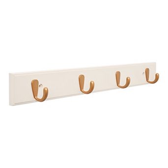 1 Pack Coat Rack Wall Mount, Wood Coat Hook, Hat Rack, Wall Hooks for Hanging with 4 Hooks for Room