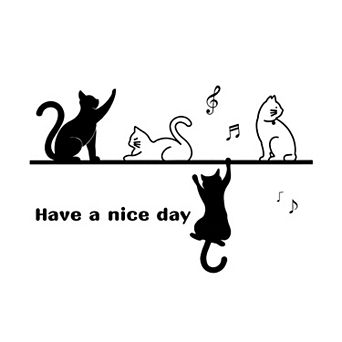 Cat Window Stickers Static Cling Decals Wall Decor Door and Window Clings 1 Sheet 43.3 x 28.0 inch