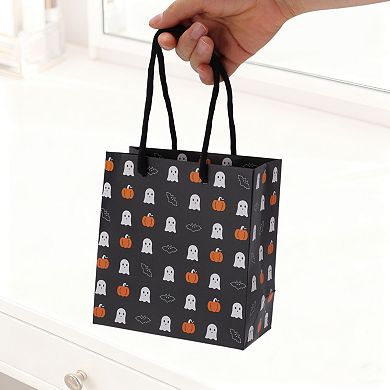 4Pcs Pumpkin Gift Bags in Black and White for All Occasions
