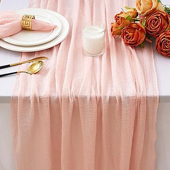 Cheesecloth Table Runner, Boho Rustic Gauze, Wedding & Party Decor