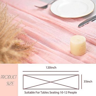 Cheesecloth Table Runner, Boho Rustic Gauze, Wedding & Party Decor